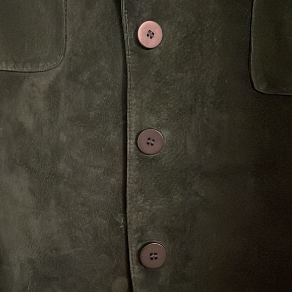 Green Leather Danier Jacket - Picture 2 of 4